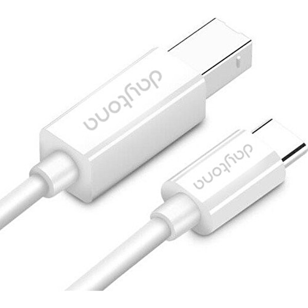 Daytona TB1-2 Type-C To USB B Telefon PC Tablet İçin Midi Org Elektrikli Piyano Yazıcı Konnektörü Çevirici Kablo 2 M