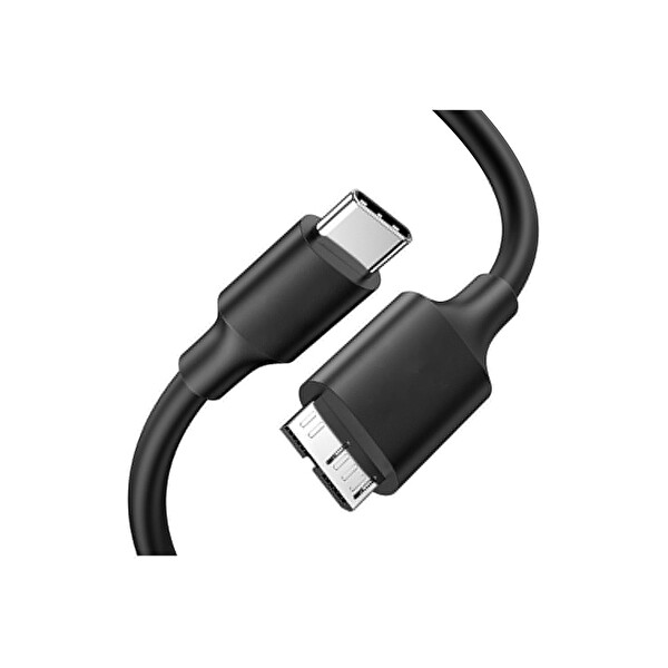 Daytona 20103-3 USB Type-C To Micro B 3.1 HDD Harici Harddisk Kablosu Çevirici Dönüştürücü Şarj Cihazı Aktarıcı Kablo 3 M