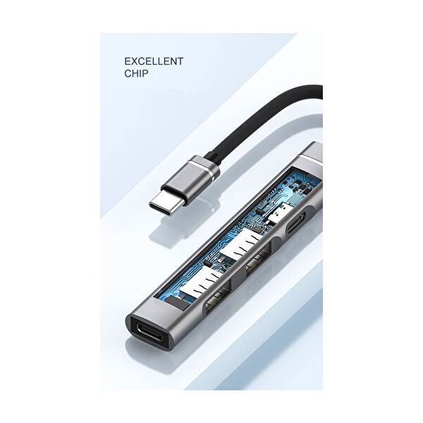 Daytona 019C 4in1 Type-C To USB Type-C PD Çevirici Dönüştürücü Adaptör