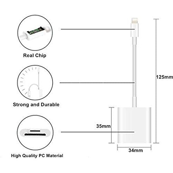 Daytona NK1022 Apple iPhone iPad Lightning To SD Camera Reader SD