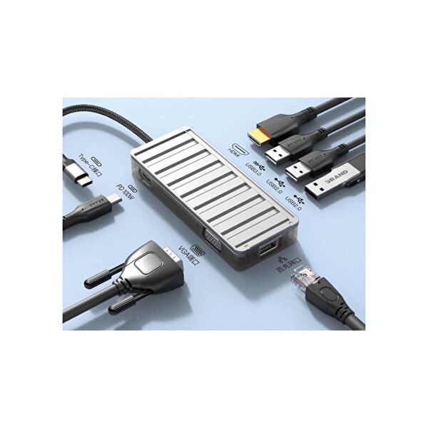 Sunix 100W 7in1 USB-C Hub Adaptör HB-12