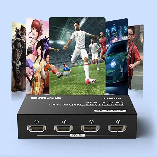 DM CHB079 4K 30Hz 1 Giriş 4 Çıkış HDMI Splitter Çoklayıcı
