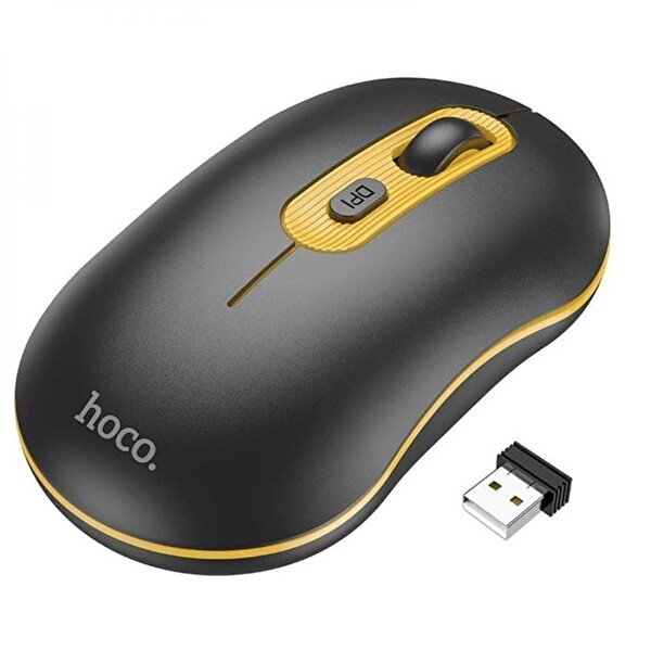 Hoco GM21 Platinium 1600 DPI 2.4G Bluetooth Kablosuz Optik Mouse Siyah