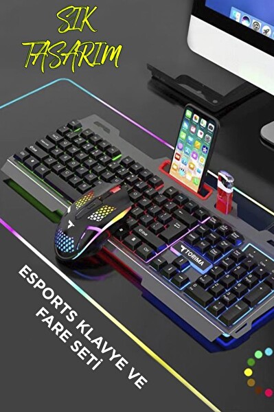 Torima TMK-06 Gaming Rgb Işıklı Kablolu Q Klavye ve Mouse Seti Siyah