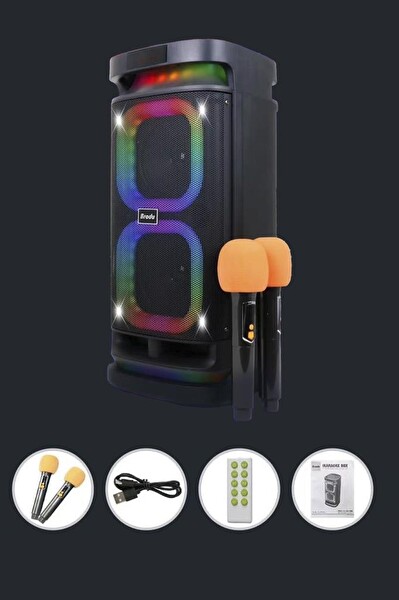 Torima BTS-1989 Rgb Işıklı Karaoke Mikrofonlu Kumandalı Bluetooth Hoparlör