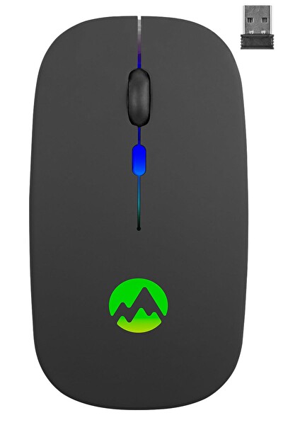 Everest SMW-710 USB 2.4GHz Siyah Ledli 800/1200/1600DPI Şarjlı Kablosuz Mouse