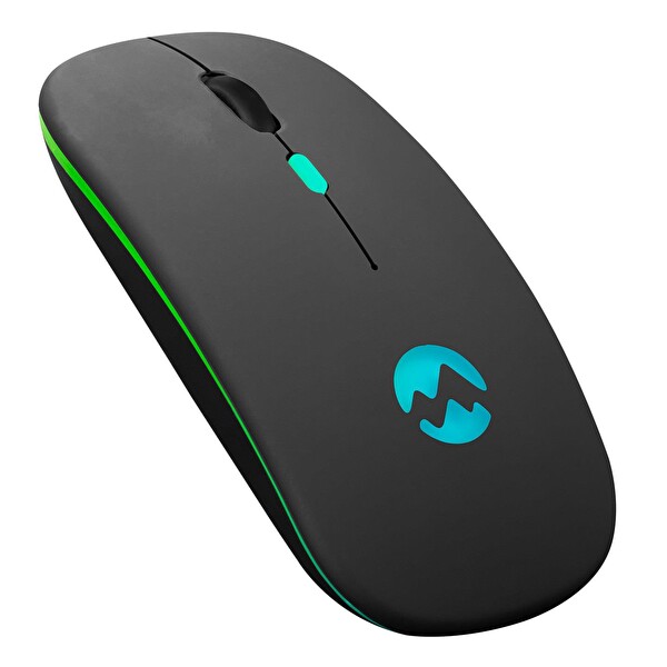 Everest SMW-710 USB 2.4GHz Siyah Ledli 800/1200/1600DPI Şarjlı Kablosuz Mouse