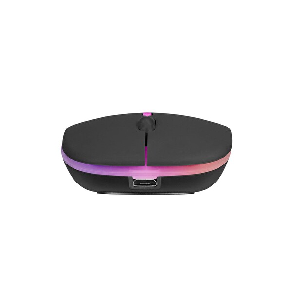 Everest SMW-710 USB 2.4GHz Siyah Ledli 800/1200/1600DPI Şarjlı Kablosuz Mouse