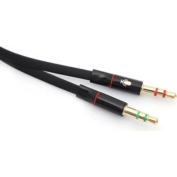 Qport Q-A12 3.5mm RCA Dişi => Mikrofon Kulaklık 0.15mm Çevirici