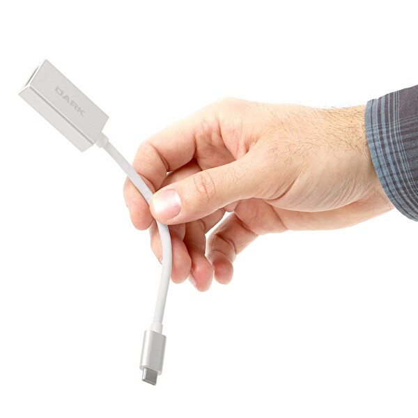 Dark DK-AC-U31XDP Type-C => Displayport Çevirici (USB Tip-C=>Displayport) 4K UHD 30Hz Alüminyum