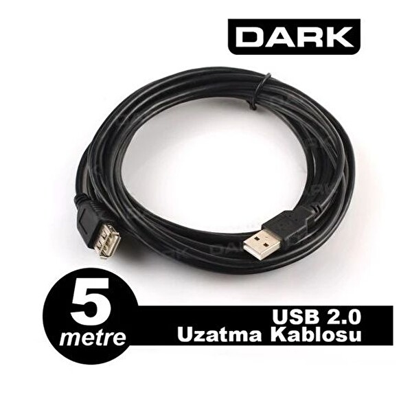 Dark DK CB USB2EXTL500 5m USB2.0 Uzatma Kablosu