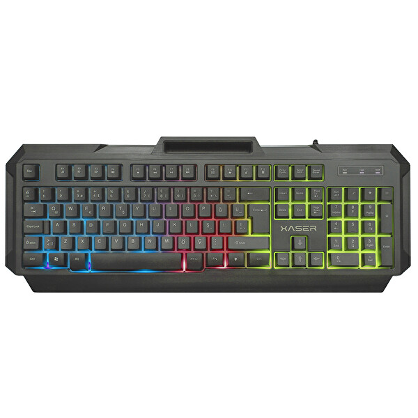 Xaser XS-KJJ485 5IN1 Rainbow Aydınlatmalı USB Gaming Combo Q Klavye - Kulaklık - Mouse - RGB Mouse Pad - Speakers