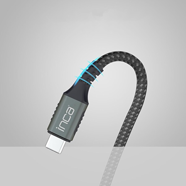 Inca ITCT-40 USB4 8K@60Hz Thunderbolt 4/3 40 Gbps PD240W Type-C to Type-C Kablo -0.8m