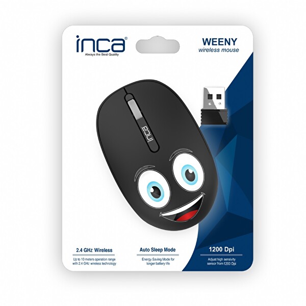 Inca Weeny IWM-245RS Desing 3D Wireless Mouse Siyah