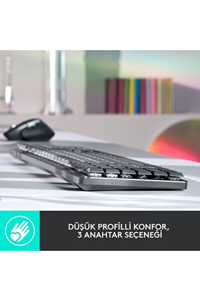 Logitech MX Mechanical Kablosuz Aydınlatmalı Ingilizce Q Performans Klavyesi Siyah