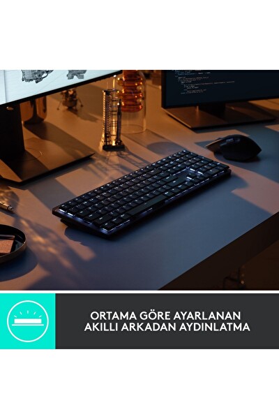 Logitech MX Mechanical Kablosuz Aydınlatmalı Ingilizce Q Performans Klavyesi Siyah