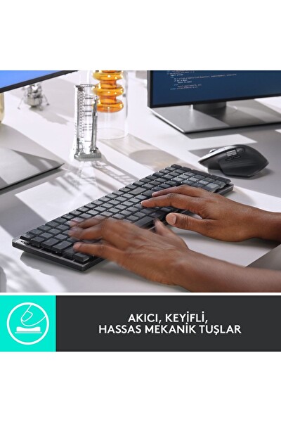Logitech MX Mechanical Kablosuz Aydınlatmalı Ingilizce Q Performans Klavyesi Siyah