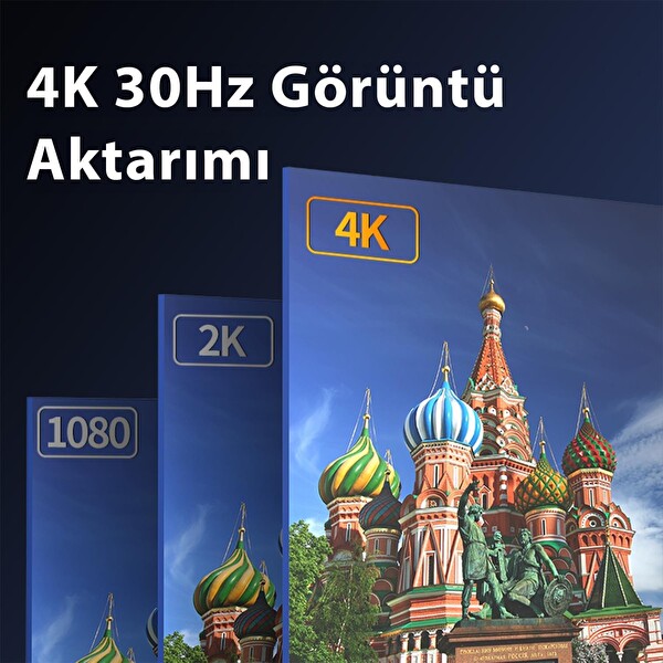 VegGieg 4K 30Hz DisplayPort to HDMI Dönüştürücü Kablo 1.5 Metre Z604