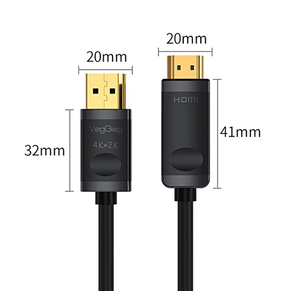 VegGieg 4K 30Hz DisplayPort to HDMI Dönüştürücü Kablo 1.5 Metre Z604