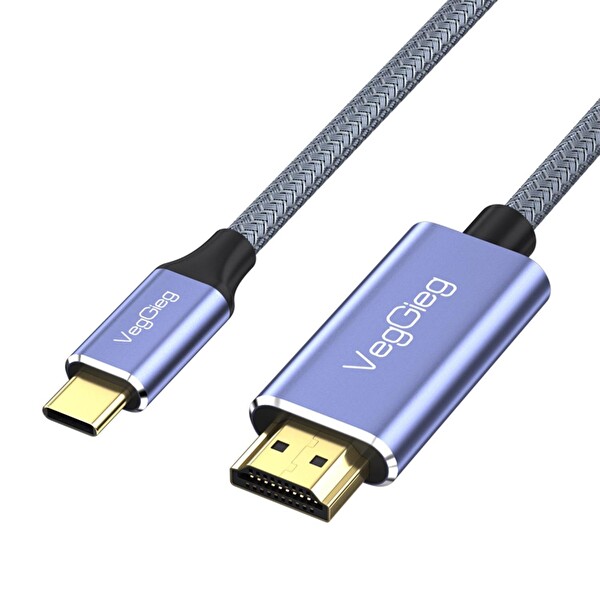 VegGieg 4K/60Hz Type-C 3.1 to HDMI 2.0 Dönüştürücü Kablo 2 Metre V-Z625