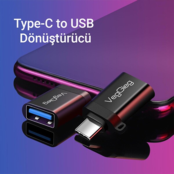 VegGieg Type-C to USB 3.0 Çevirici Dönüştürücü Adaptör V-S101