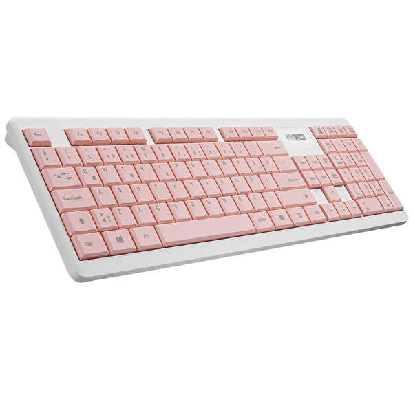 Altec Lansing ALBC6314 Pembe/Beyaz 2.4GHz 1200DPI Mouse Türkçe Q Kablosuz Klavye ve Mouse Seti