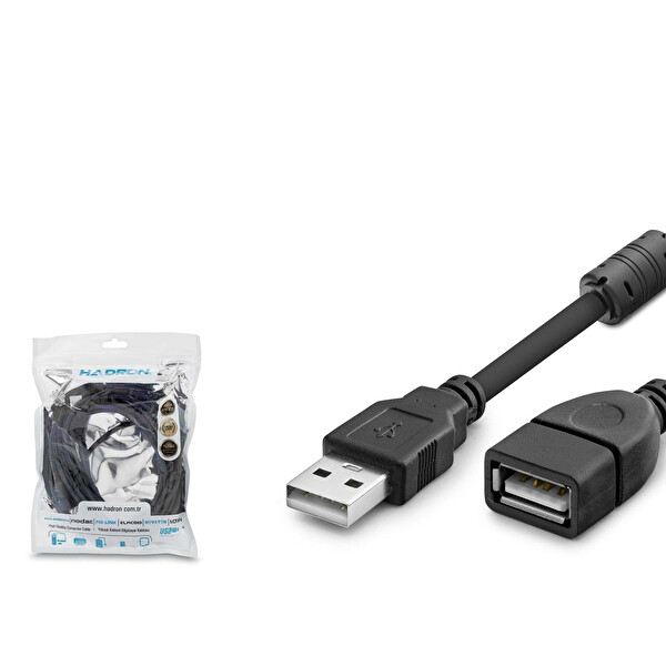 Hadron HDX7542 USB-A (F) - USB-A (M) 3mt USB Uzatma Kablosu - Siyah