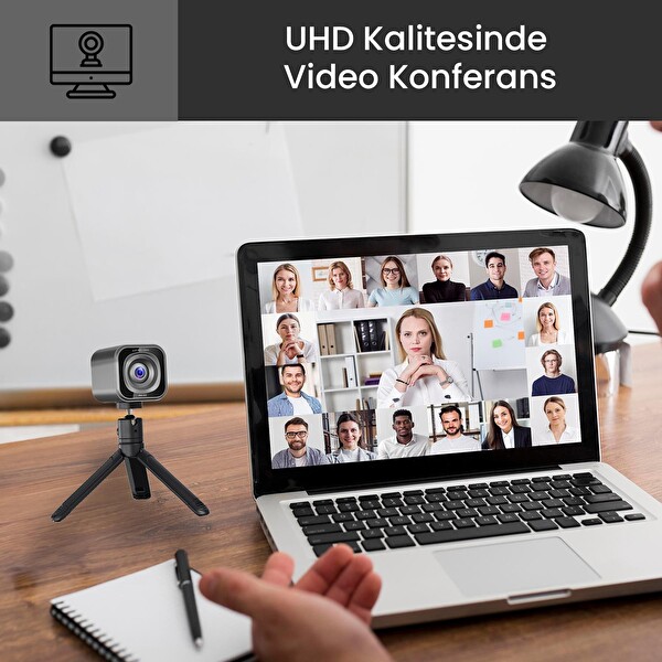 Sjcam M2 4K 12MP Webcam Kamerası F2.0 Lens Adaptif Parlaklık ve CMOS Sensör