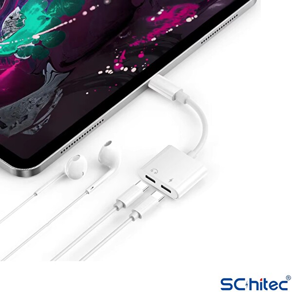ScHitec 2in1 Type-C Kulaklık ve Şarj Dönüştürücü Hızlı Şarj Adaptör JH032