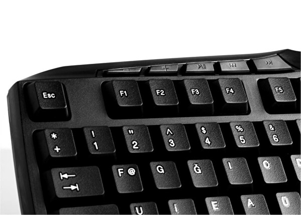 Everest KB-250U Siyah F USB Kablolu Multimedya 113 Tuşlu Klavye