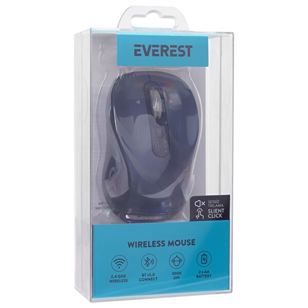 Everest ETERNAL USB Siyah 2.4GHz Kablosuz Mouse