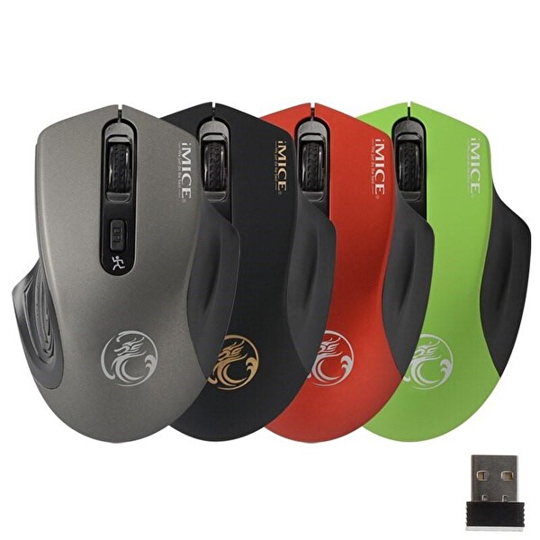 Valkyrie Imice 2000DPI Kablosuz Sessiz Silent Mouse Kırmızı
