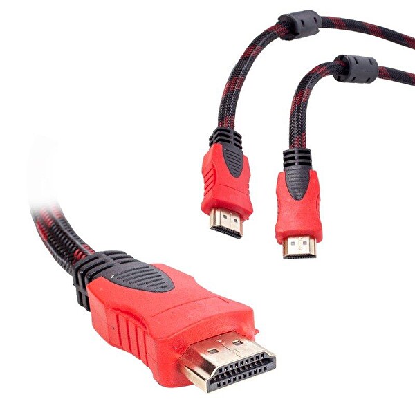 Tayfun 10 Adet Örgülü HDMI Kablo 3 Metre Full HD 4K-Filtreli