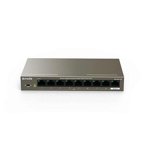 Tenda TEG1109P 9 Port 8 Port PoE+ 10-100-1000 Switch 1 Port Uplink