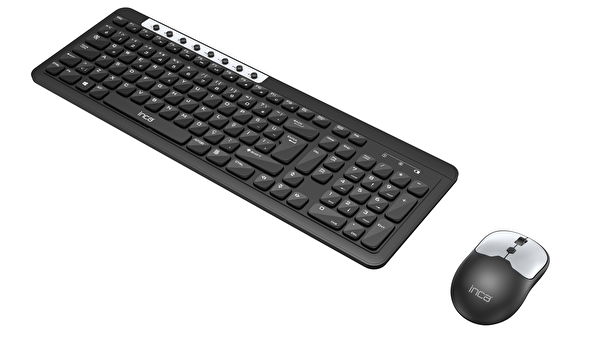 Inca IWS-599 Kablosuz Multimedya Süper Konforlu Çift Alıcılı USB & Type-C Klavye ve Mouse Seti