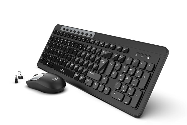 Inca IWS-599 Kablosuz Multimedya Süper Konforlu Çift Alıcılı USB & Type-C Klavye ve Mouse Seti