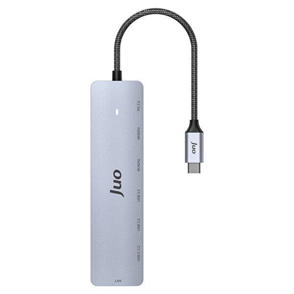 Juo Type-C 2*HDMI Dual MST 4K 60Hz Gigabit Ethetnet Dönüştürücü 100W USB 3.2 Çoklayıcı Hub JHB71