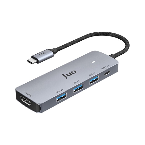 Juo Type-C 5Gbps 100W 4K 60Hz HDMI USB 3.2 Çoklayıcı Hub JHB51