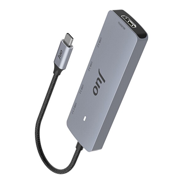 Juo Type-C 5Gbps 100W 4K 60Hz HDMI USB 3.2 Çoklayıcı Hub JHB51