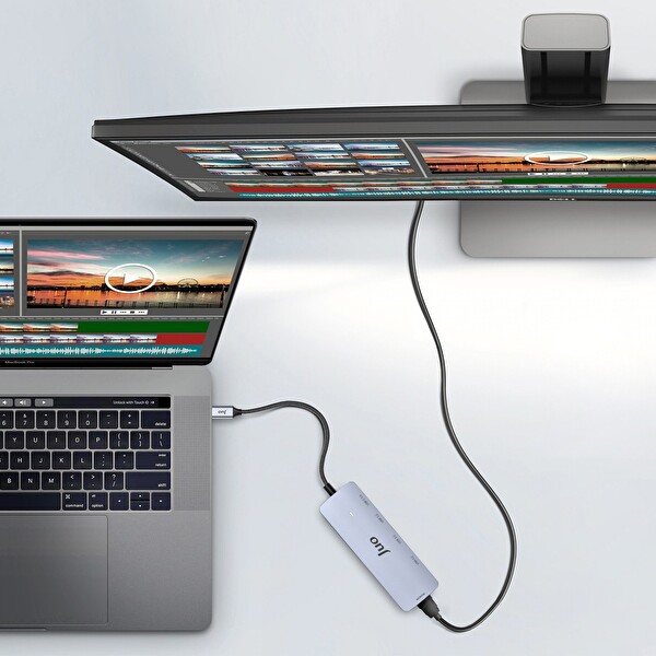 Juo Type-C 5Gbps 100W 4K 60Hz HDMI USB 3.2 Çoklayıcı Hub JHB51