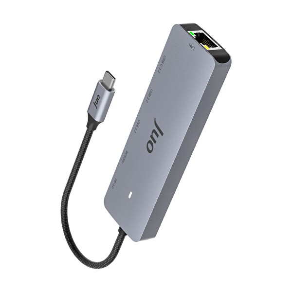 Juo Type-C 5Gbps 100W 4K 60Hz HDMI Gigabit Ethernet Dönüştürücü USB 3.2 Çoklayıcı Hub JHB61