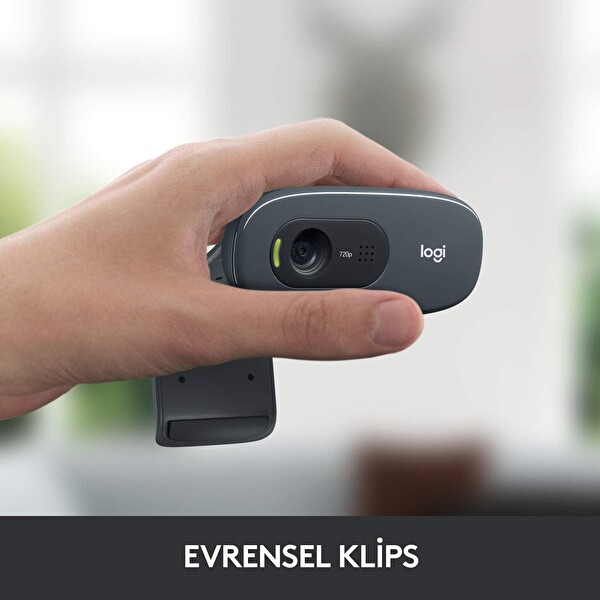 Logitech C270 HD 720p Mikrofonlu Webcam Siyah