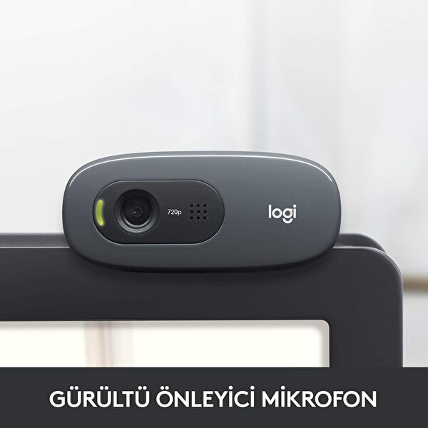 Logitech C270 HD 720p Mikrofonlu Webcam Siyah