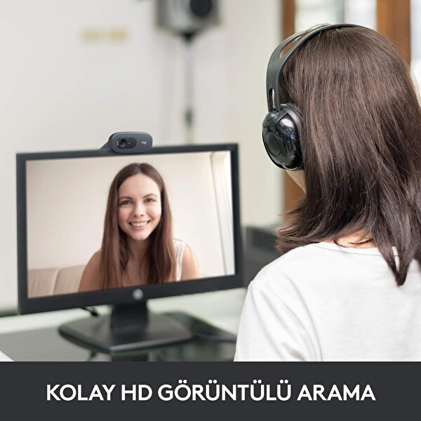 Logitech C270 HD 720p Mikrofonlu Webcam Siyah