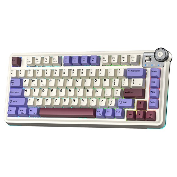 Aula AU75 3 Modlu RGB Hot Swap Mekanik TKL Seiya Switch Kablosuz Makrolu Klavye Bej