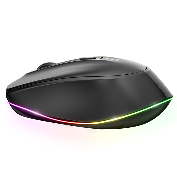Everest KM-1500 Siyah Kablosuz Rainbow Aydınlatmalı Q Multimedia Klavye ve Mouse Seti