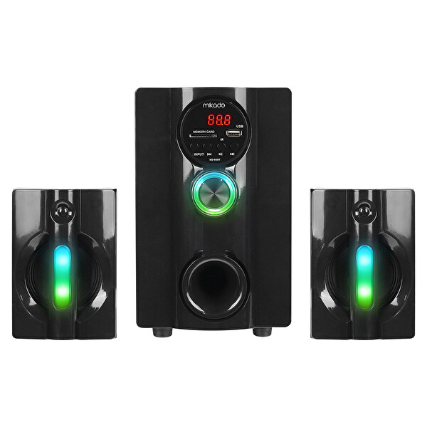 Mikado MD-95BT 2+1 20W Siyah Multimedya FM/BT/SD/USB Speaker Hoparlör
