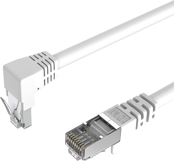 Irenis 2 Metre CAT6 S/FTP Dirsek Kablo Beyaz