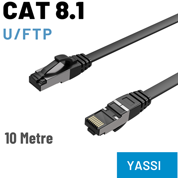 Irenis 10 Metre CAT8 Yassı FTP LSNH Ethernet Patch Kablo