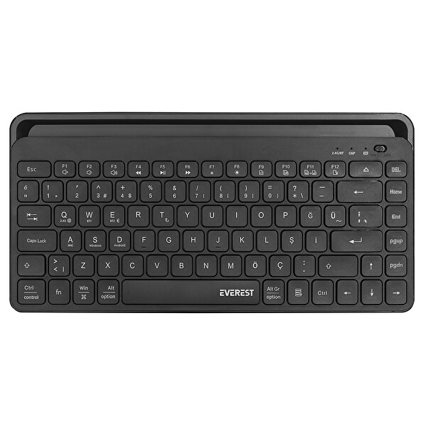 Everest KB-BT66 Siyah 2.4G - BT1 - BT2 3 in 1 Q Kablosuz Klavye